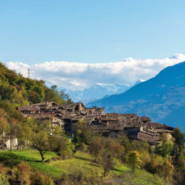 Canale di Tenno Blick auf das Dorf