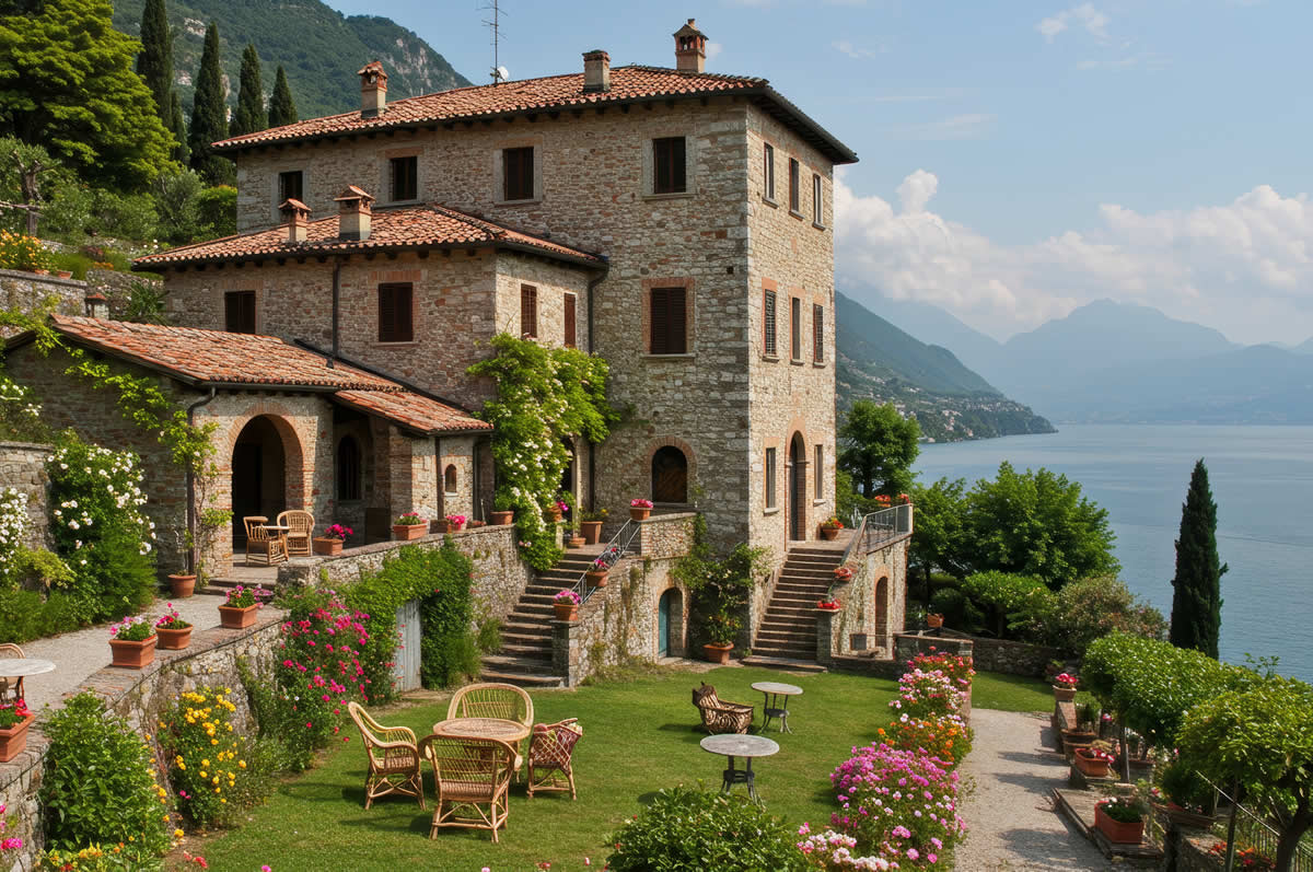 Ferienhaus mit Blick auf Gardasee