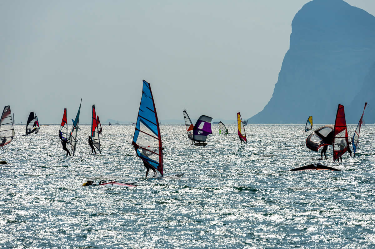 Windsurfer auf dem Gardasee